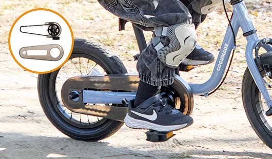 その場で着脱できるペダルユニット